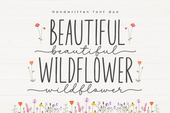 Wildflower Duo Font: Elegant Pair for Design Projects